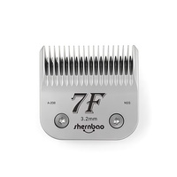 Lame de tondeuse professionnelle Shernbao NSS-7F 3,2 mm A5 détachable en céramique revêtue de titane et acier inoxydable 440C pour toilettage canin