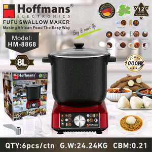 Robot culinaire tout-en-un Hoffmans HM-8868 8L tendance, mélangeur, chauffe-plat, pilon à igname, 1000W, cuisinière automatique, minuteur visuel, 220V - Product Image 4