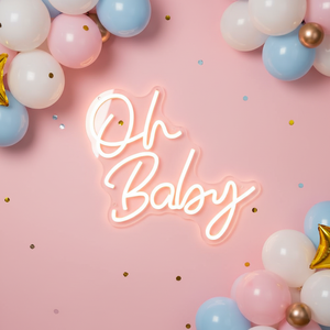 Letrero de Neón Personalizado Ohbaby - Decoración de Fondo Impermeable, Letrero Luminoso Creativo Personalizado - Product Image 1