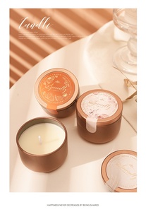 Bougie d'aromathérapie de soja moderne 70g personnalisée taille de voyage cadeau pour les mariages de vacances anniversaires pour les bars Saint Valentin - Product Image 4