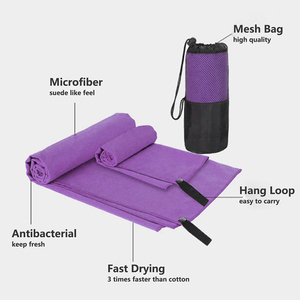 Hai mặt nhung nhanh chóng làm khô khăn sợi nhỏ thể thao tập thể dục khăn xách tay mồ hôi hấp thụ Yoga Bơi khăn - Product Image 4