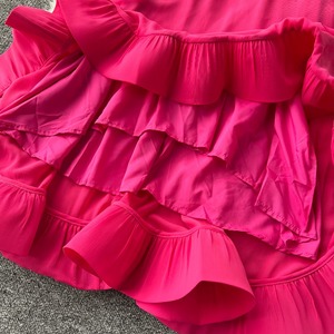 Abiti americani europei stile <span class=keywords><strong>palazzo</strong></span> di nicchia stile volant vestono stile stile High Street Sense da donna lungo Vestidos alla moda - Product Image 5