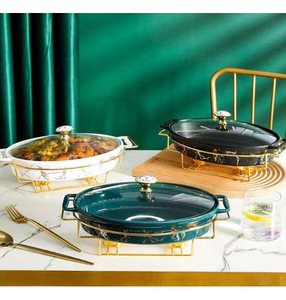 2023 plus récent élégant design unique <span class=keywords><strong>bas</strong></span> prix restauration restaurant servant des plats ovale <span class=keywords><strong>buffet</strong></span> chauffe-plats ustensiles de cuisine - Product Image 2