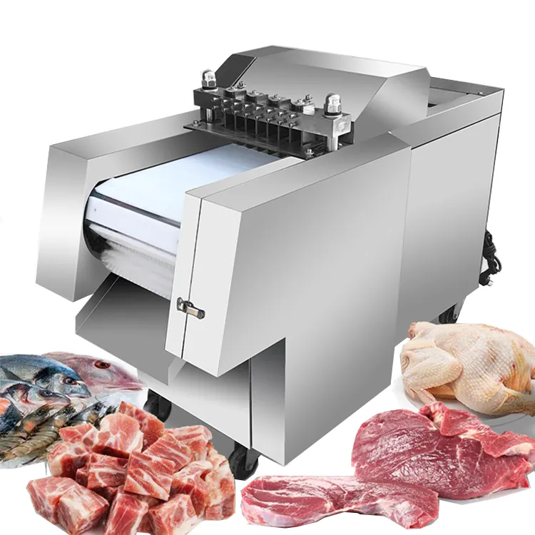 Professionelle Fabrik gewerbliche vollautomatische Fleischwürfelschneidemaschine Fleisch-Schneidemaschine