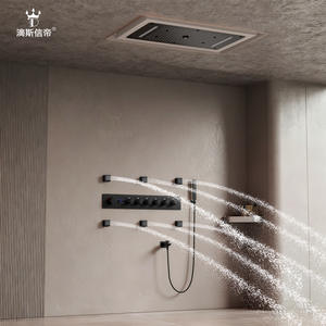 Conjunto de ducha oculto DipsiXidi con agua fría y caliente, pantalla digital inteligente y luz LED con efecto lluvia y masaje para baño - Product Image 3