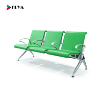 Chaise d'attente moderne en mousse PU 3 places pour hôpital, aéroport, gare, bureau, réception, siège d'aéroport