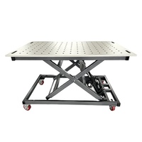 Banc de travail de soudage modulaire réglable en hauteur avec mécanisme de levage, outils de serrage robustes, plateforme de soudage 3D certifiée CE ISO, fabrication chinoise