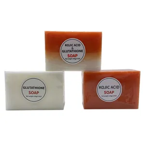 Wholesale Kojic Acid Whitening Soap with Scrub Bag Orange Smell , 100g Bath Soap Bar best Kojic San Soap for Basic Cleansing