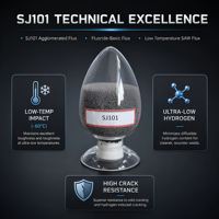 Флюс для дуговой сварки под флюсом SJ101 для труб LSAW, высокая ударная прочность до -60°C ℃   Флюс SAW на основе фторида, агломерированный флюс