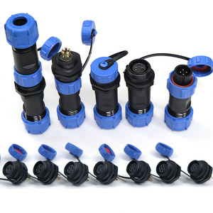 Connecteur électrique étanche P13 circulaire droite mâle prise femelle prise plastique rapide extérieur - Product Image 2