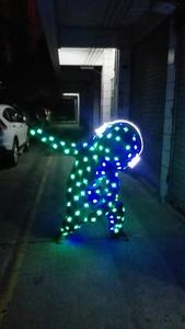 Costume <span class=keywords><strong>de</strong></span> poupée avec lumières LED, vêtement illuminé, Robot costume <span class=keywords><strong>de</strong></span> boîte <span class=keywords><strong>de</strong></span> <span class=keywords><strong>nuit</strong></span>, costume <span class=keywords><strong>de</strong></span> bal, casque d'écoute, vêtements Cosplay Halloween - Product Image 6