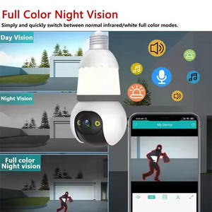 4X 4X Zoom ampul güvenlik kamera 5MP Tuya Ultra HD hareket algılama iki yönlü ses Cctv ampul kamera - Product Image 3