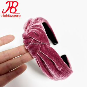 Bandeau en <span class=keywords><strong>velours</strong></span> noué fait main, personnalisé, doux et confortable, 3 cm de large, <span class=keywords><strong>vert</strong></span>/rouge/blanc, pour femmes et filles - Product Image 3