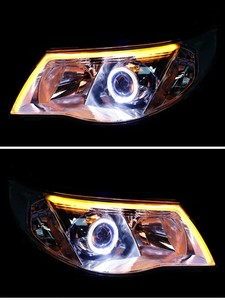 Fari LED Completi Personalizzati per Subaru <span class=keywords><strong>Forester</strong></span> 2009-2012, Gruppo Luci Anteriori Laser con Occhio del Diavolo, Occhio d'Angelo e Luci Diurne - Product Image 6