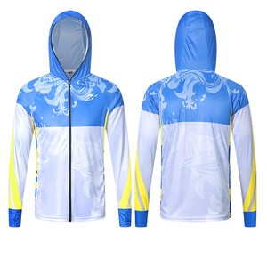 Chemises de pêche à manches longues à séchage rapide avec protection UV, impression de logo personnalisée, sublimation, sweat-shirt rouge, vente en gros à bas prix - Product Image 4