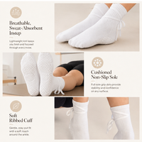 Chaussettes de yoga en coton de haute qualité, respirantes, antidérapantes, avec grip, pour studio de yoga, logo personnalisé, semelle antidérapante, chaussettes de Pilates avec sangles