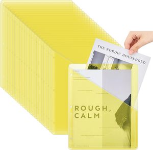 A4 thư mục túi nhựa trong suốt, thích hợp cho Chất kết dính 3 vòng, tổ chức tập tin văn phòng và trường học, bảo vệ tập tin. - Product Image 4