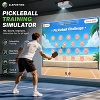 Simulateur d'entraînement de pickleball IA avec projection interactive, multijoueur, pour salles de sport, écoles et gymnases intérieurs