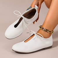 Damen Runde Zehenpartie Flache Kleiderschuhe Slip-On Kunstleder Leichtgewichtig Langlebig Weiche Sohle Büro Alltag Casual Dengweisi