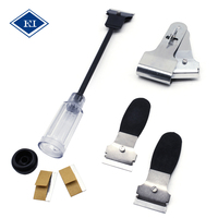 Ensemble de 4 grattoirs en acier inoxydable, kit d'outils manuels multi-usages, logo personnalisé disponible pour le nettoyage et l'entretien industriels