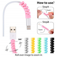 Protecteur de câble en spirale, enrouleur de protection de ligne de données en Silicone pour Iphone Android chargeur USB ligne de casque étui de protection