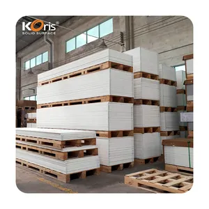 Guangdong Koris high quality 6mm 12mm 20mm 30mm acrylic solid surface panel artificial marble stone slabs
