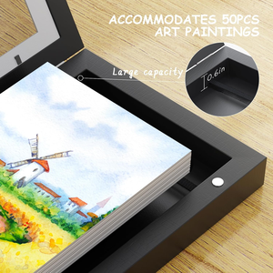 Chất lượng cao trẻ em tác phẩm nghệ thuật hình ảnh khung có thể thay đổi trong màu đen trắng với kính chống vỡ Kid khung nghệ thuật A4 khung ảnh - Product Image 4