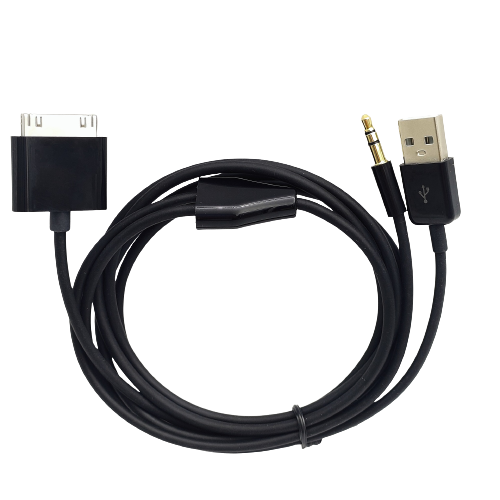 30-pin Dock כדי 3.5 מ"מ רכב AUX אודיו USB מטען כבל עבור iPhone 3G 4G iPod מגע