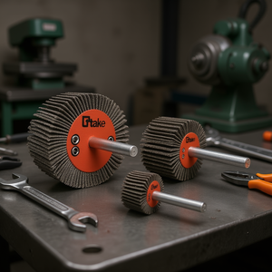 Ttake Flap <b>Wheel</b> 40x30 Mm With Shaft A160 Abrasive Cloth For <b>Grinding</b> - Product Image 3