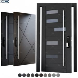 Porte d'entrée de villa et d'hôtel haut de gamme en aluminium moulé de style européen, manuelle, résistante à l'eau - Product Image 5