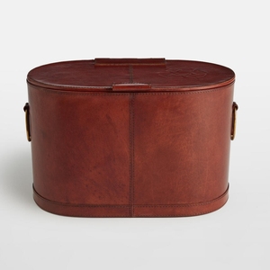 Cubo de basura <span class=keywords><strong>clasificado</strong></span> húmedo de gran tamaño con 2 compartimentos de doble capa para habitación interior de hotel, cubo de basura de cuero con tapa - Product Image 3