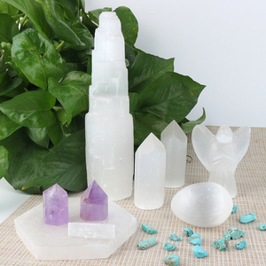 Wholesale Natural Healing Crystal Stones Carved White Selenite Crystal Carvings for Decoration - Product Image 3