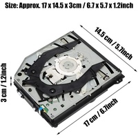 Lecteur optique interne CD DVD pour console de jeu PS4 1200 Lecteur DVD Dick Drive Lecteur optique CD-ROM de remplacement