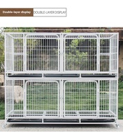 Cage à oiseaux commerciale PAIPET, cage d'élevage en métal multi-niveaux, conception à cloisons empilables pour animalerie, volière, vente en gros