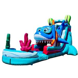 Nouveau design 2026 : Toboggan aquatique gonflable commercial en forme de requin pour bébés et enfants, idéal pour la <span class=keywords><strong>location</strong></span> de fêtes estivales - Product Image 2