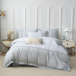 Juego de Ropa de Cama de Lujo Duoximeimiankang 100% Algodón, Color Sólido, 133x72 Hilos, Teñido Reactivo, Estilo Sábana para Uso Doméstico - Product Image 3