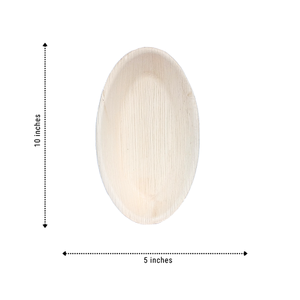 Placa ovalada de 10 pulgadas de hoja de palma de areca compostable 100% más vendida disponible a granel de proveedor indio - Product Image 2