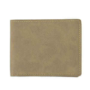 Haute qualité personnalisé gravé au Laser similicuir minimaliste portefeuille porte-carte mince portefeuille en similicuir blanc pour hommes - Product Image 5