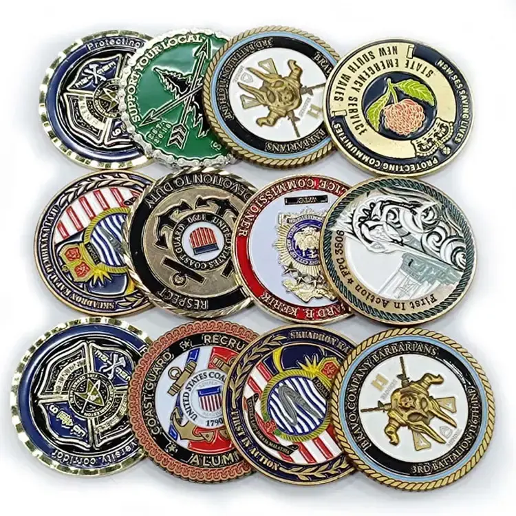 Wholesale Commemorative Kuwait Souvenir Coin Customizable Old Gold Silver 3D Blank Metal Fantasy Coin Desgin Challenge Coin