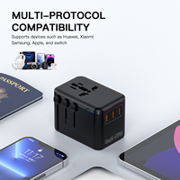 Worldwide Charger International 2026 Adaptador de viaje universal global Adaptador de viaje mundial Logotipo personalizado