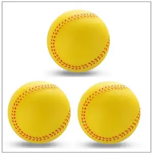 Yüksek yoğunluklu PU köpük beyzbol yumuşak uygulama kriket topu sıkmak beyzbol Anti stres topu poliüretan çocuklar için