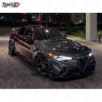 Pare-chocs et ailes en carbone véritable, compatibles avec Alfa Romeo Giulia 952 2017-2023, style GTAM, kit de pare-chocs et ailes en fibre de carbone large