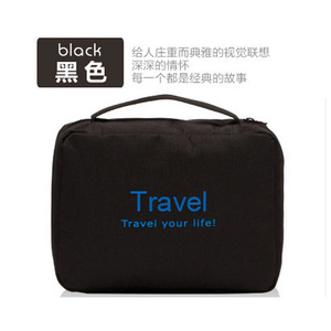 Trousse de toilette de voyage pliable, imperméable, rectangulaire, en polyester, à suspendre, pour salle de bain et chambre à coucher - Product Image 5