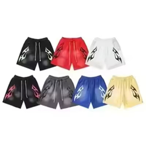 Shorts décontractés en coton NFC SCAN pour hommes et femmes, style rétro, marque de mode pure, qualité supérieure, collection Hell Street Star - Product Image 1