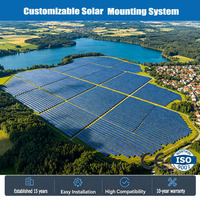 Système de montage au sol solaire en alliage d'aluminium, support de panneau solaire résistant à la corrosion, taille personnalisée OEM ODM