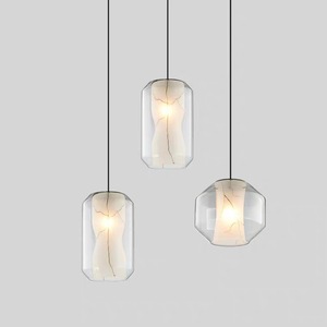 Postmodern Minimalist Marble Dining Room Pendant <b>Light</b> Luxury Single-Head Pendant for Bedroom Bar <b>Chandelier</b> Pendant <b>Lights</b> - Product Image 4