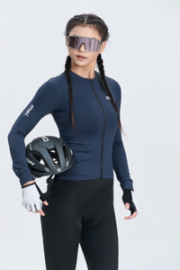 Maglia Termica da <span class=keywords><strong>Ciclismo</strong></span> per Donna, Asciugatura Rapida, Traspirante, <span class=keywords><strong>Abbigliamento</strong></span> Sportivo Caldo Tinta Unita per l'Inverno - Product Image 4