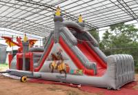 Maison gonflable extérieure de rebond de parcours d'obstacles de dragon commercial en gros pour la fête d'anniversaire d'enfants