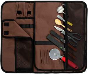 Bolsa Enrollable para Cuchillos de Chef, Bolsa de Lona Encerada para Transportar Cuchillos, Bolsa Enrollable para Cuchillos Resistente e Impermeable - Product Image 5