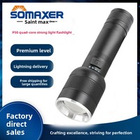 Lampe torche rechargeable USB XINYIN, nouveau modèle P70, lampe torche de camping haute puissance, batterie 26650, LED, portée du faisceau 200-500 m